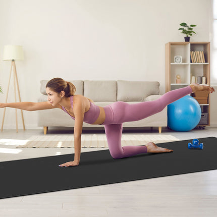 Large Exercise Mat 12x6 Ft, Non-Slip PVC, 7 mm