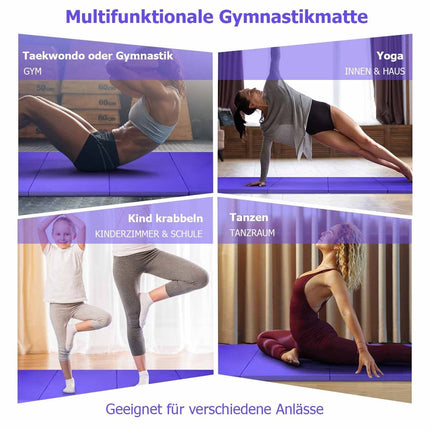 Saltea de gimnastică pliabilă mare cu mânere, grosime 5 cm