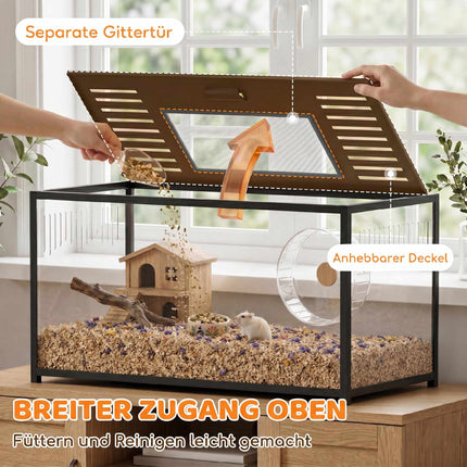 Cușcă mare pentru hamster, 100x50x52,5 cm, acril și aluminiu