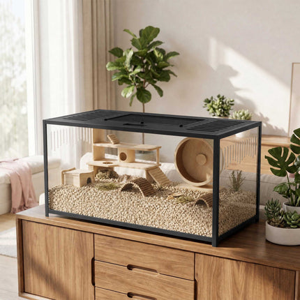 Cușcă mare pentru hamster, 100x50x52,5 cm, acril și aluminiu