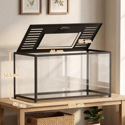 Cușcă mare pentru hamster, 100x50x52,5 cm, acril și aluminiu