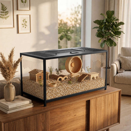 Cușcă mare pentru hamster, 100x50x52,5 cm, acril și aluminiu