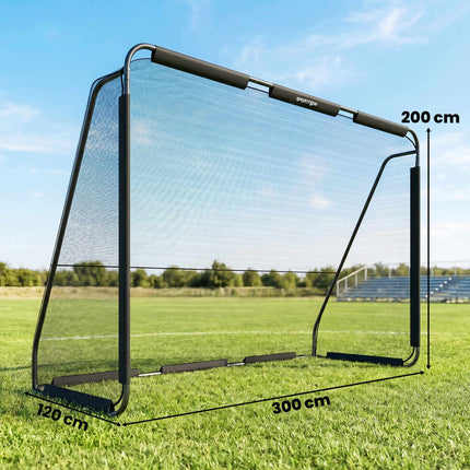 Poartă mare de fotbal pentru exterior cu plasă durabilă, 300 x 200 cm