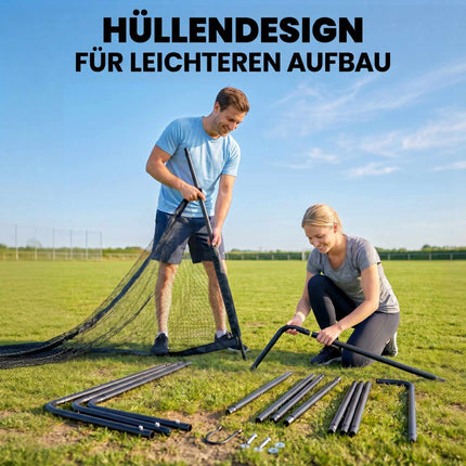 Poartă mare de fotbal pentru exterior cu plasă durabilă, 300 x 200 cm