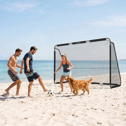 Poartă mare de fotbal pentru exterior cu plasă durabilă, 300 x 200 cm