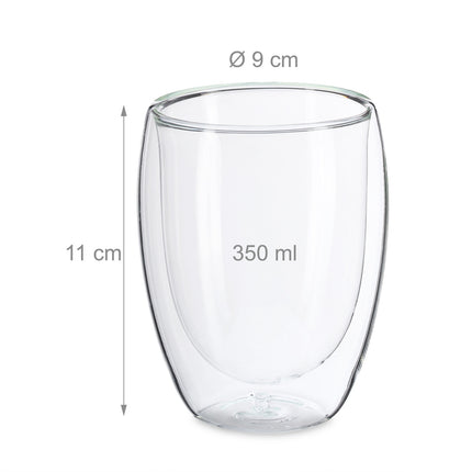 Pahare Latte Macchiato Double Wall, 350 ml