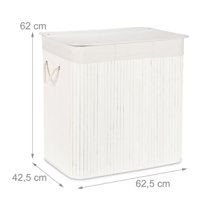 Cos de rufe din bambus 3 compartimente