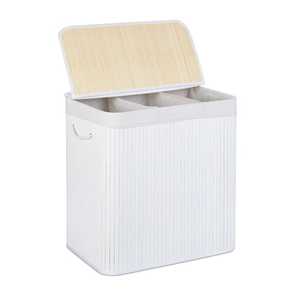 Cos de rufe din bambus 3 compartimente