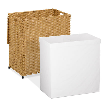 Coș de rufe aspect ratan 110 L