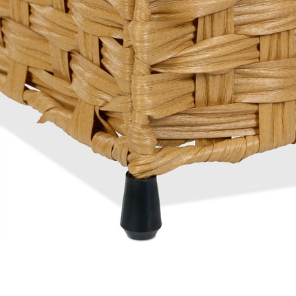 Coș de rufe aspect ratan 110 L