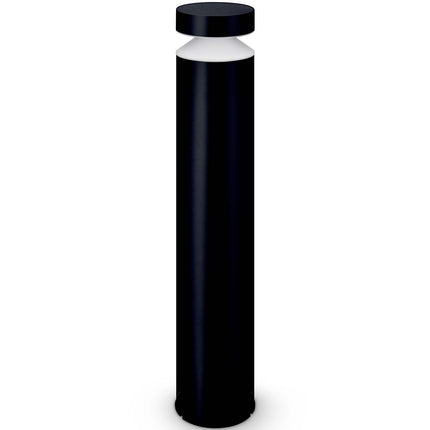 Laven LED bollard Stainless steel Black IP44 Warm 6W 600lm
