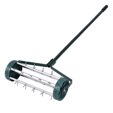 Rolă aerator de gazon, 45 cm lățime, oțel și plastic