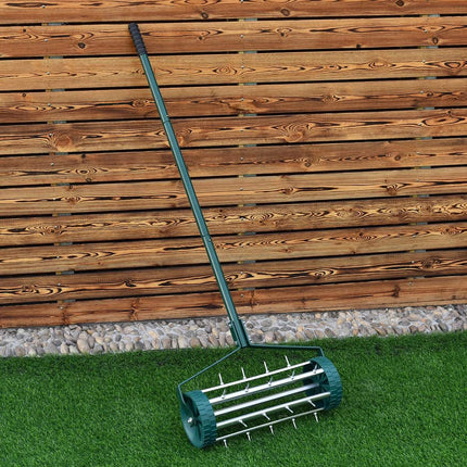 Rolă aerator de gazon, 45 cm lățime, oțel și plastic