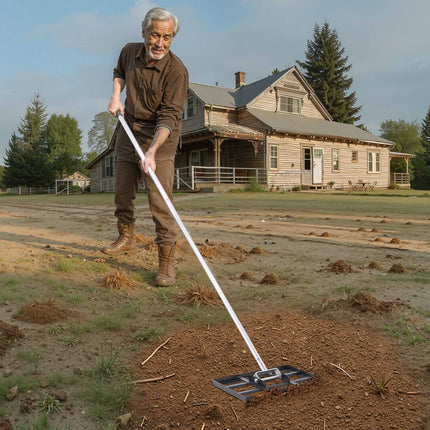 Lawn Leveling Rake, 78 In Handle, 17x10 In Plate