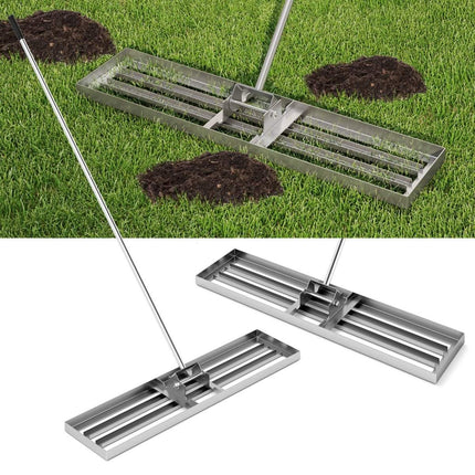 Grebla de nivelare a gazonului cu maner ergonomic, 106x25 cm