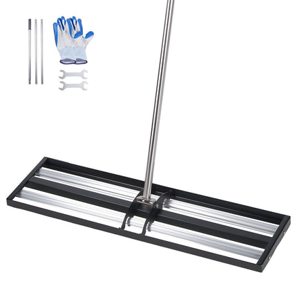 Lawn Leveling Rake with Roller, 36 x 10 in Steel