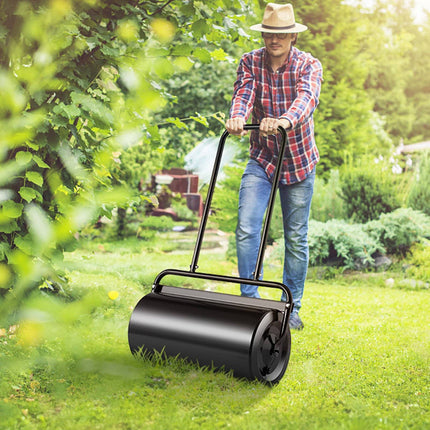 Lawn Roller, 13 Gallon Steel Sand-Water Fill, U-Handle