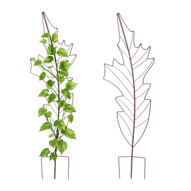 Set de spalier metalic în formă de frunză pentru plante cățărătoare