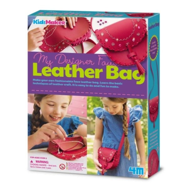Geantă din piele pentru copii, design 4M KidzMaker, durabilă și elegantă