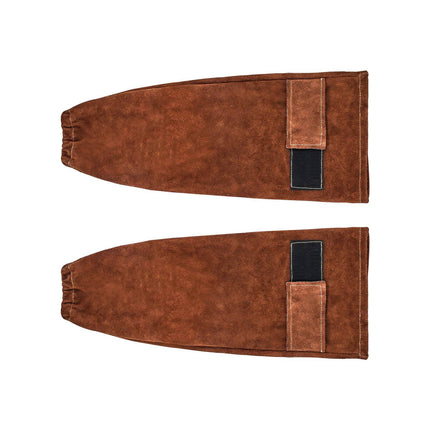 Leather Welding Sleeves, 18 In Cowhide, Flame Resistant