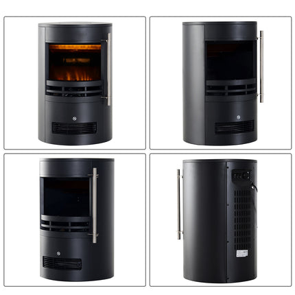 Semineu Electric Led Semineu Perete Soba Semineu de sine statator Cu Efect Flacara 900/2000W 41X41X64.5Cm
