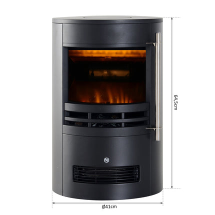 Semineu Electric Led Semineu Perete Soba Semineu de sine statator Cu Efect Flacara 900/2000W 41X41X64.5Cm