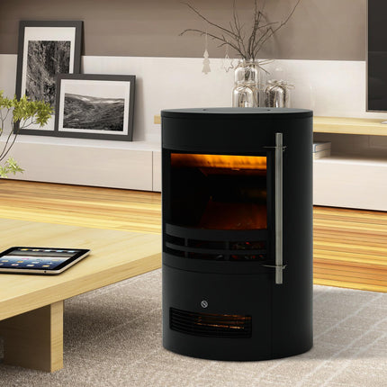 Semineu Electric Led Semineu Perete Soba Semineu de sine statator Cu Efect Flacara 900/2000W 41X41X64.5Cm