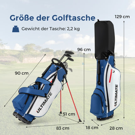 Set complet de crose de golf pentru bărbați stângaci cu geantă