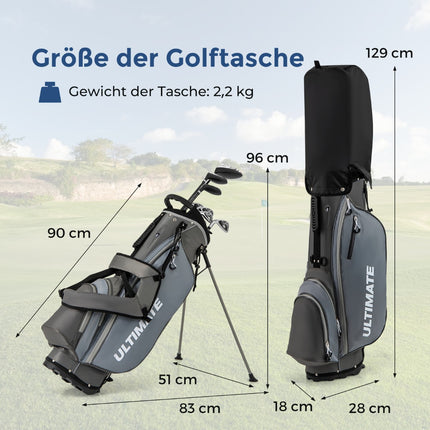 Set complet de crose de golf pentru bărbați stângaci cu geantă