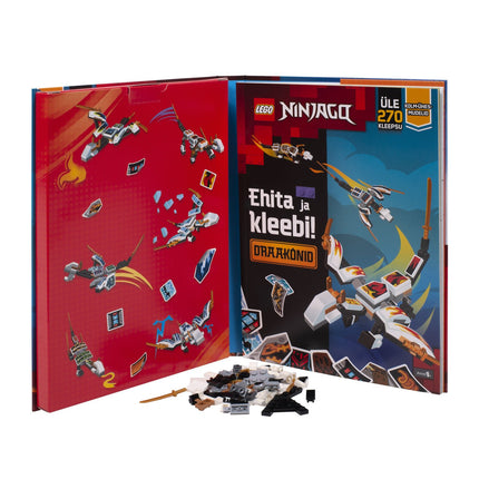 Lego Ninjago carte de activități Build And Stick: Dragons (în limba estonă)