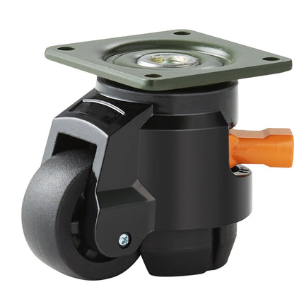 Leveling Casters Set of 4, 1100 lb, 2 in Swivel
