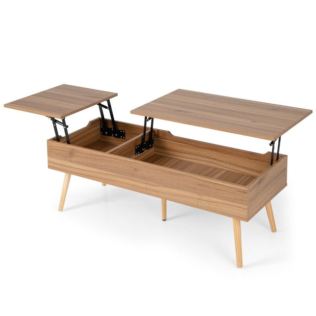 Masuta de cafea Lift-Top cu depozitare, 120x49x42 cm, maro