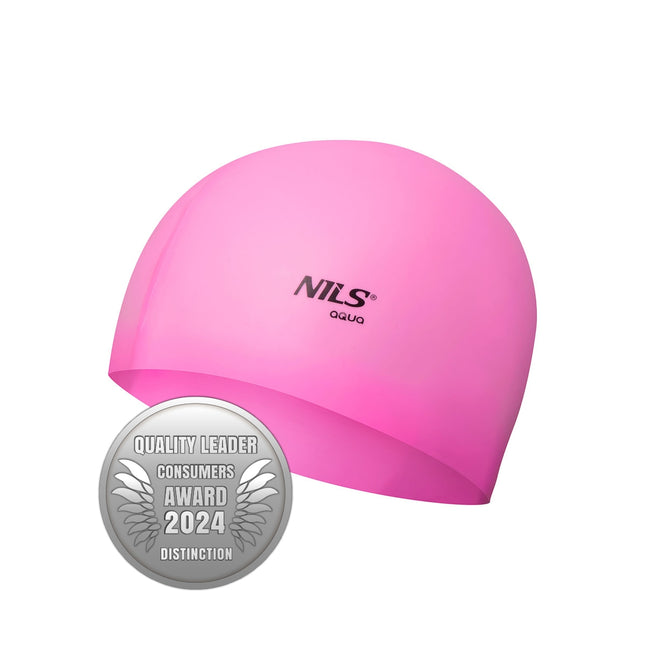 Cască de înot din silicon roz deschis – Culoare uni