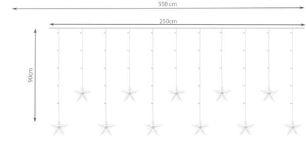 Light curtain 108LED - warm white 31V KŚ11320