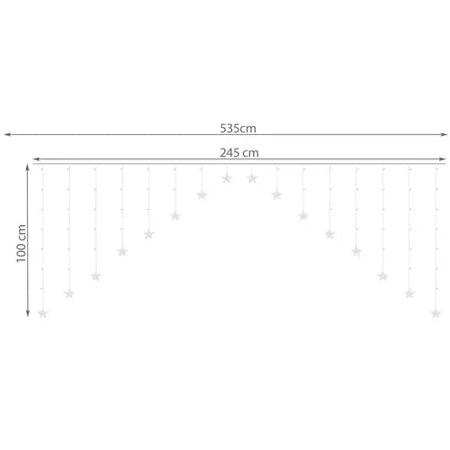 Perdea luminoasă 136LED USB alb rece KŚ19740