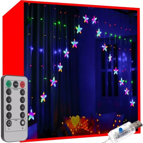 Perdea luminoasă 136LED USB- multicolor KŚ19772