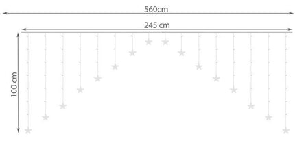 Light curtain 136LED - cold white 31V KŚ11338