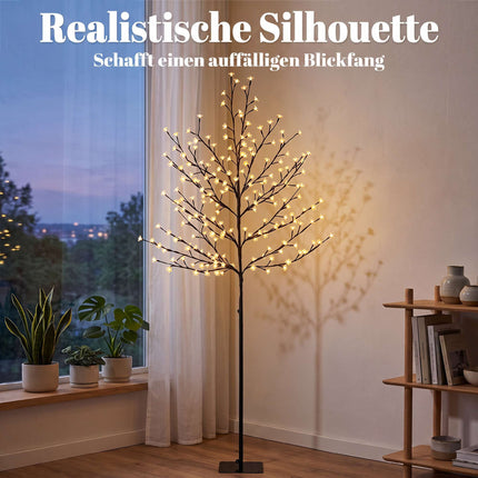 Lighted Cherry Blossom Tree 180 cm with 200 LEDs, 20 Bendable Branches, IP44