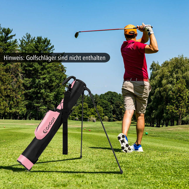 Geantă ușoară pentru suport de golf cu separator în 2 direcții, roz