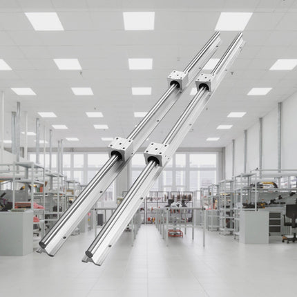 Linear Guide Rail Kit, 800mm 16mm, 2 Rails 4 Blocks