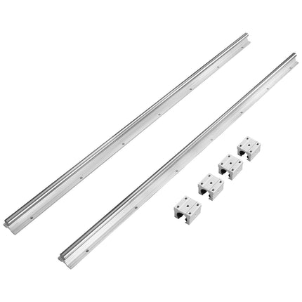 Linear Guide Rail Set, 20mm, 800mm, 2 Rails, 4 Blocks