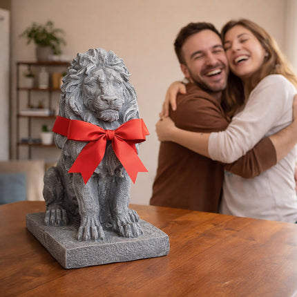 Statuie Leu de Grădină, Polirășină Rezistentă la Intemperii