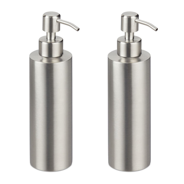 Set dozator de săpun lichid, oțel inoxidabil, 300 ml