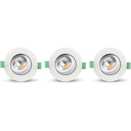 Lisa Dimmable Recessed downlight 3000K 600lm IP65 3-pack White