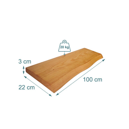 Raft din lemn masiv Live Edge – Design rustic plutitor