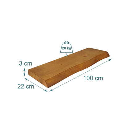 Raft din lemn masiv Live Edge – Design rustic plutitor