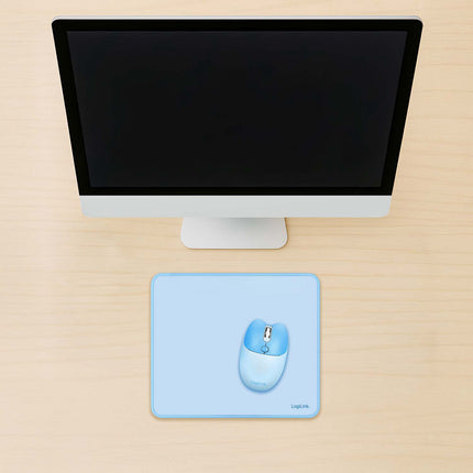 LogiLink Mouse Pad 22 x 25 cm cu bază antiderapantă din cauciuc, albastru