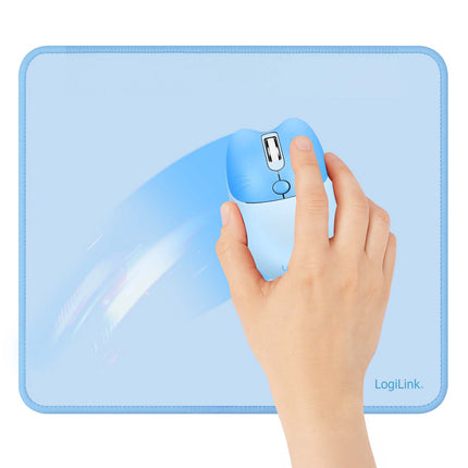 LogiLink Mouse Pad 22 x 25 cm cu bază antiderapantă din cauciuc, albastru