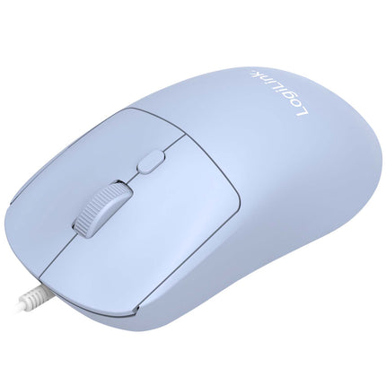 Mouse optic USB LogiLink pentru copii cu 1200–2400 DPI, albastru, USB-A