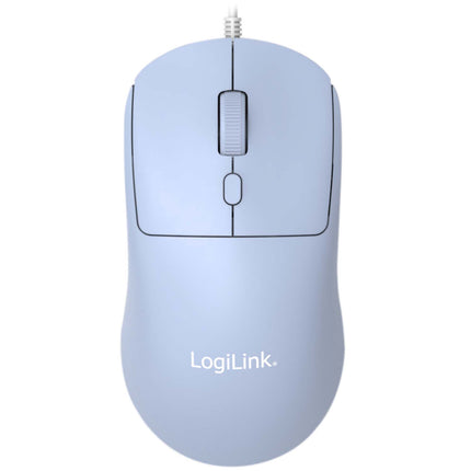 Mouse optic USB LogiLink pentru copii cu 1200–2400 DPI, albastru, USB-A